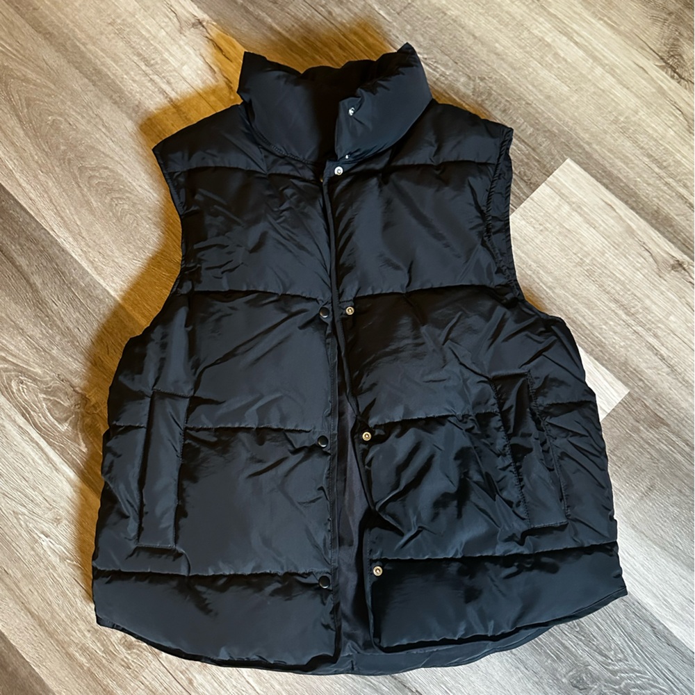 Oversized black vest H&M size xs